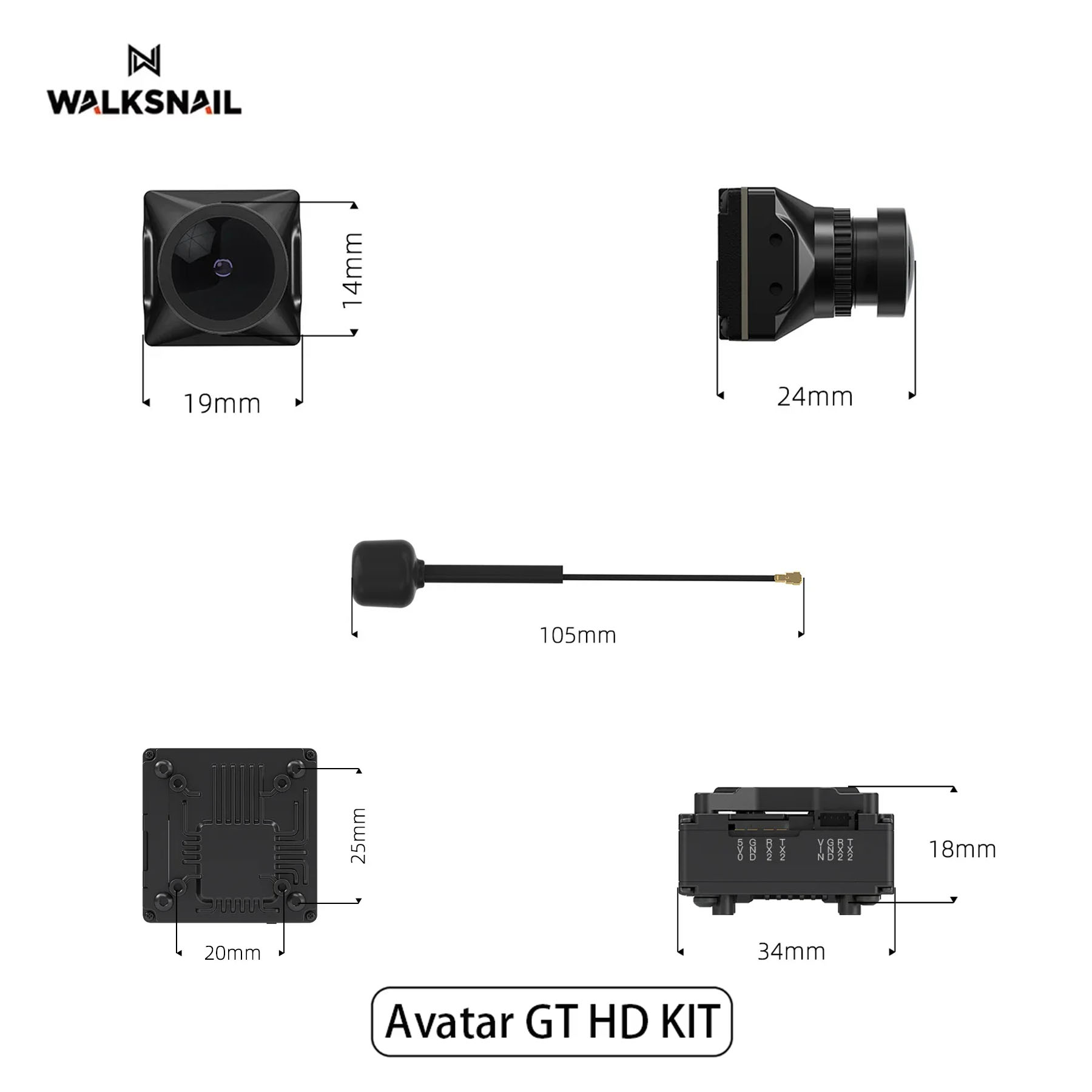 Walksnail Avatar GT HD KIT 2W  - đánh giá và giá Drone Kit Fpv